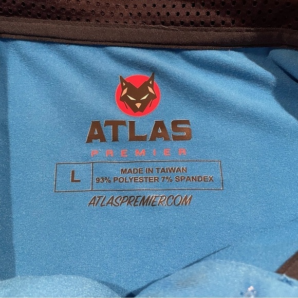 Atlas Premier Men’s Blue Short Sleeve Polo Golf Shirt Large - Picture 5 of 7